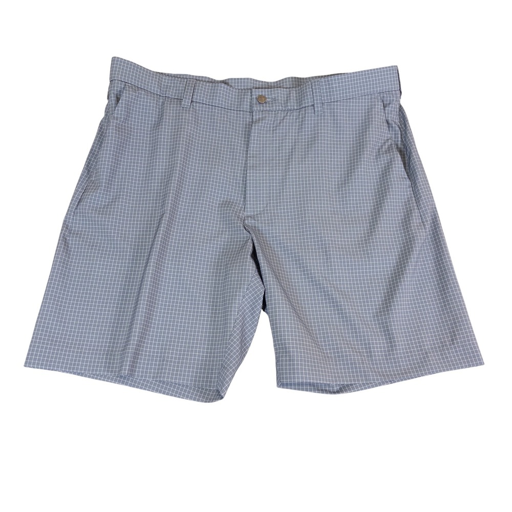 Callaway Opti-Dri Mens Blue White Golf Shorts Size 40 Flat Front Performance